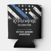 警察の退職シンブルーライン法執行部 缶クーラー (裏面)