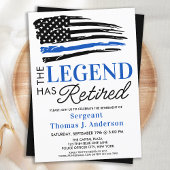 警察の退職パーソナライズされた伝説が退職したある 招待状