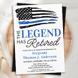 警察の退職パーソナライズされた伝説が退職したある 招待状