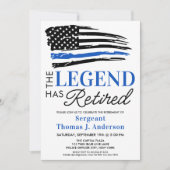 警察の退職パーソナライズされた伝説が退職したある 招待状 (正面)