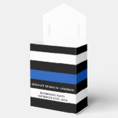警察の退職パーティーのパーソナライズ薄い青い線 フェイバーボックス (オープン)