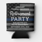 警察の退職パーティーは応援とビールを好む 缶クーラー (正面)