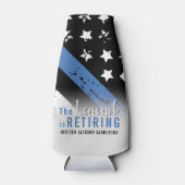 警察の退職パーティー役員の細い青い線 ボトルクーラー (正面)