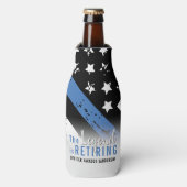 警察の退職パーティー役員の細い青い線 ボトルクーラー (ボトル正面)