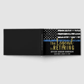 警察の退職パーティー薄い青い線 ゲストブック (全面)