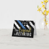 警察の退職ブルーライン旗法執行部 カード (黄色い花)