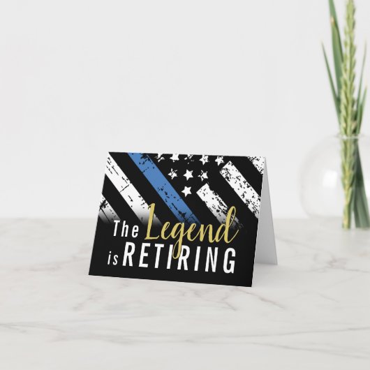 警察の退職ブルーライン旗法執行部 カード (正面)