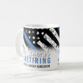 警察の退職ブルーライン旗法執行部 コーヒーマグカップ (正面左)