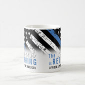 警察の退職ブルーライン旗法執行部 コーヒーマグカップ (中央)