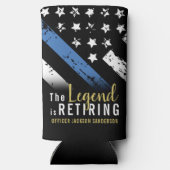 警察の退職ブルーライン旗法執行部 スリム缶クーラー (裏面)