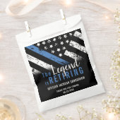 警察の退職ブルーライン旗法執行部 フェイバーバッグ (クリップ留めされた状態)