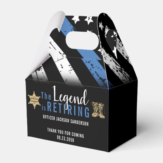 警察の退職ブルーライン旗法執行部 フェイバーボックス (正面サイド)