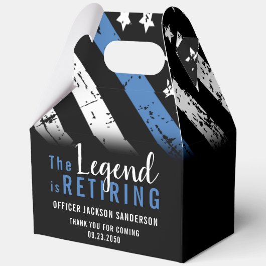 警察の退職ブルーライン旗法執行部 フェイバーボックス (裏面)