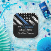 警察の退職ブルーライン旗法執行部 ペーパープレート (パーティー)