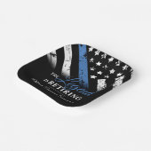 警察の退職ブルーライン旗法執行部 ペーパープレート (傾斜あり)