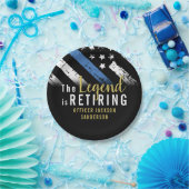 警察の退職ブルーライン旗法執行部 ペーパープレート (パーティー)