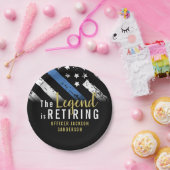 警察の退職ブルーライン旗法執行部 ペーパープレート (パーティー)