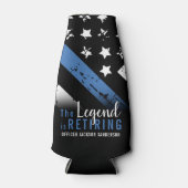 警察の退職ブルーライン旗法執行部 ボトルクーラー (正面)