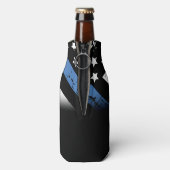 警察の退職ブルーライン旗法執行部 ボトルクーラー (ボトル裏面)