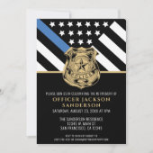 警察の退職ブルーライン旗法執行部 招待状 (正面)