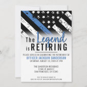 警察の退職ブルーライン旗法執行部 招待状 (正面)