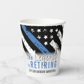 警察の退職ブルーライン旗法執行部 紙コップ (裏面)