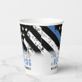 警察の退職ブルーライン旗法執行部 紙コップ (右)