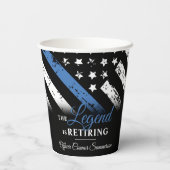 警察の退職ブルーライン旗法執行部 紙コップ (裏面)