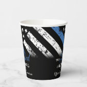 警察の退職ブルーライン旗法執行部 紙コップ (左)