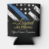 警察の退職ブルーライン旗法執行部 缶クーラー (正面)