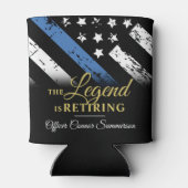 警察の退職ブルーライン旗法執行部 缶クーラー (裏面)