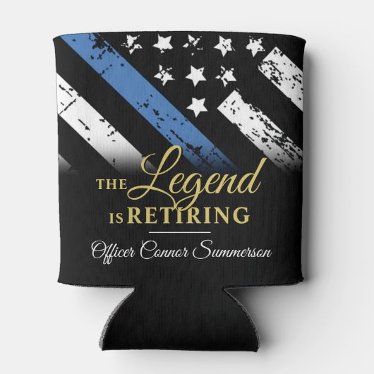 警察の退職ブルーライン旗法執行部 缶クーラー (裏面)