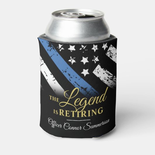 警察の退職ブルーライン旗法執行部 缶クーラー (缶裏面)