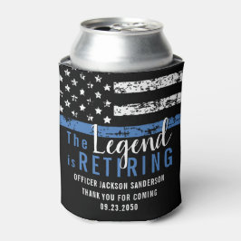 警察の退職ブルーライン旗法執行部 缶クーラー