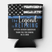 警察の退職ブルーライン旗法執行部 缶クーラー (正面)