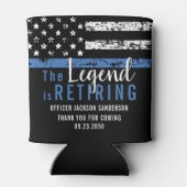 警察の退職ブルーライン旗法執行部 缶クーラー (裏面)