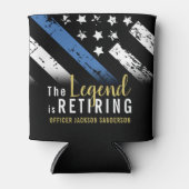 警察の退職ブルーライン旗法執行部 缶クーラー (正面)