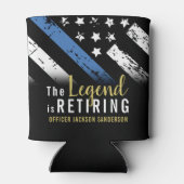 警察の退職ブルーライン旗法執行部 缶クーラー (裏面)