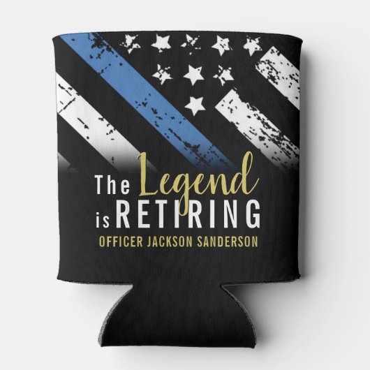 警察の退職ブルーライン旗法執行部 缶クーラー (裏面)