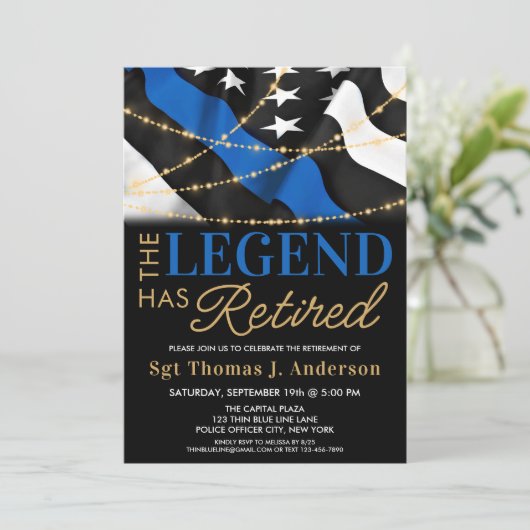 警察の退職伝説退職したは青い旗 招待状 (スタンド正面)