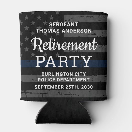 警察の退職党が優遇する線 缶クーラー (裏面)