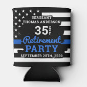 警察の退職党が優遇する線 缶クーラー (裏面)