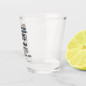警察の退職後パーソナライズされたの細いブルーライン ショットグラス (右)