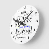 警察の退職後青い線 ラウンド壁時計 (傾斜)