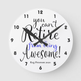 警察の退職後青い線 ラウンド壁時計