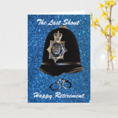 警察の退職挨拶カード カード (黄色い花)