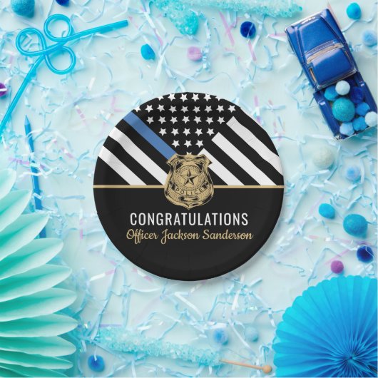 警察の退職法執行キャプテン保安官 ペーパープレート (パーティー)