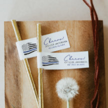 警察の退職者細い青い線わら旗