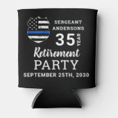 警察の退職10-7個々の法執行のパーソナライズ 缶クーラー (正面)