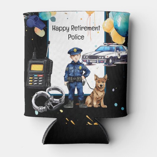 警察の退職 缶クーラー (正面)